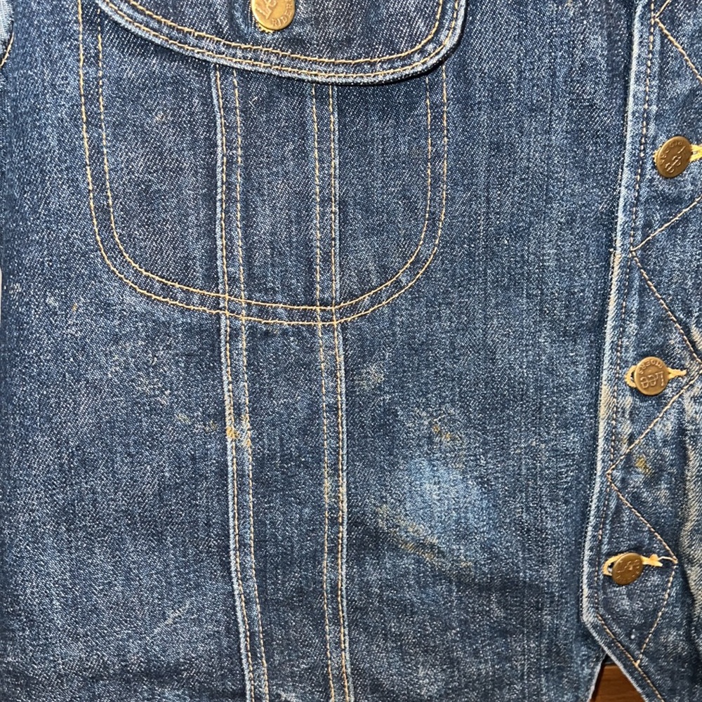 Vintage Lee Storm Rider Denim Vest With inner liner - Picture 7 of 9